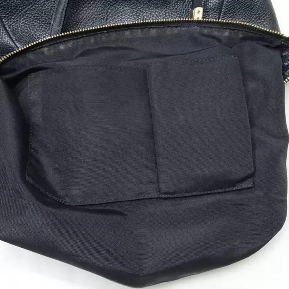 Coach Black Pebbled Leather Crossbody Tote